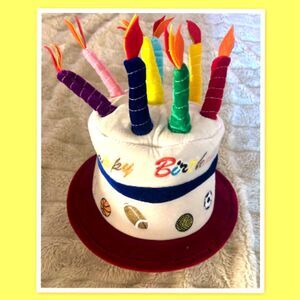 Elope Adjustable Birthday Cake Plush Hat ~ One Size Fits Most